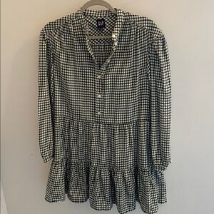 GAP black & green plaid flannel dress